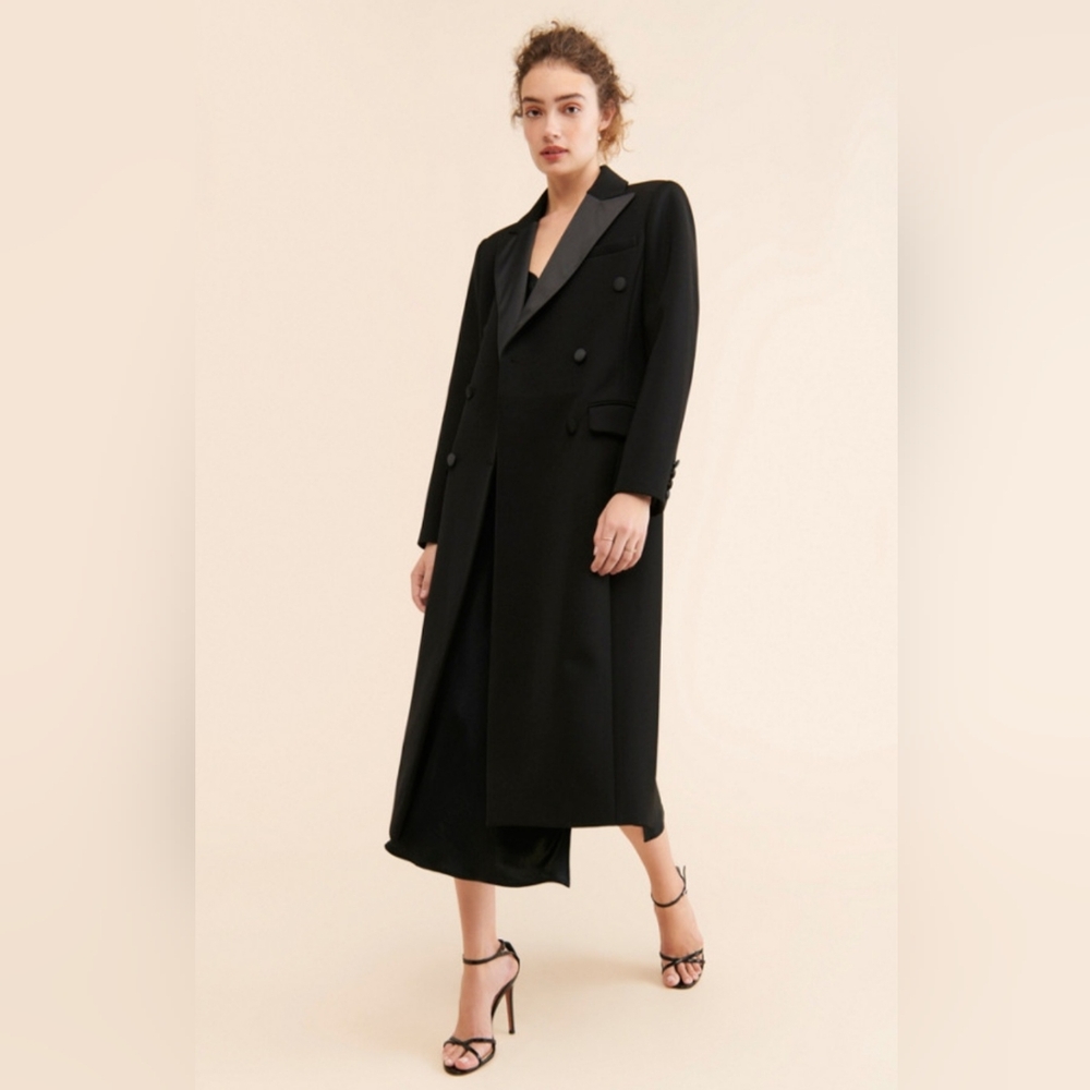 Avec Les Filles black tuxedo jacket dress